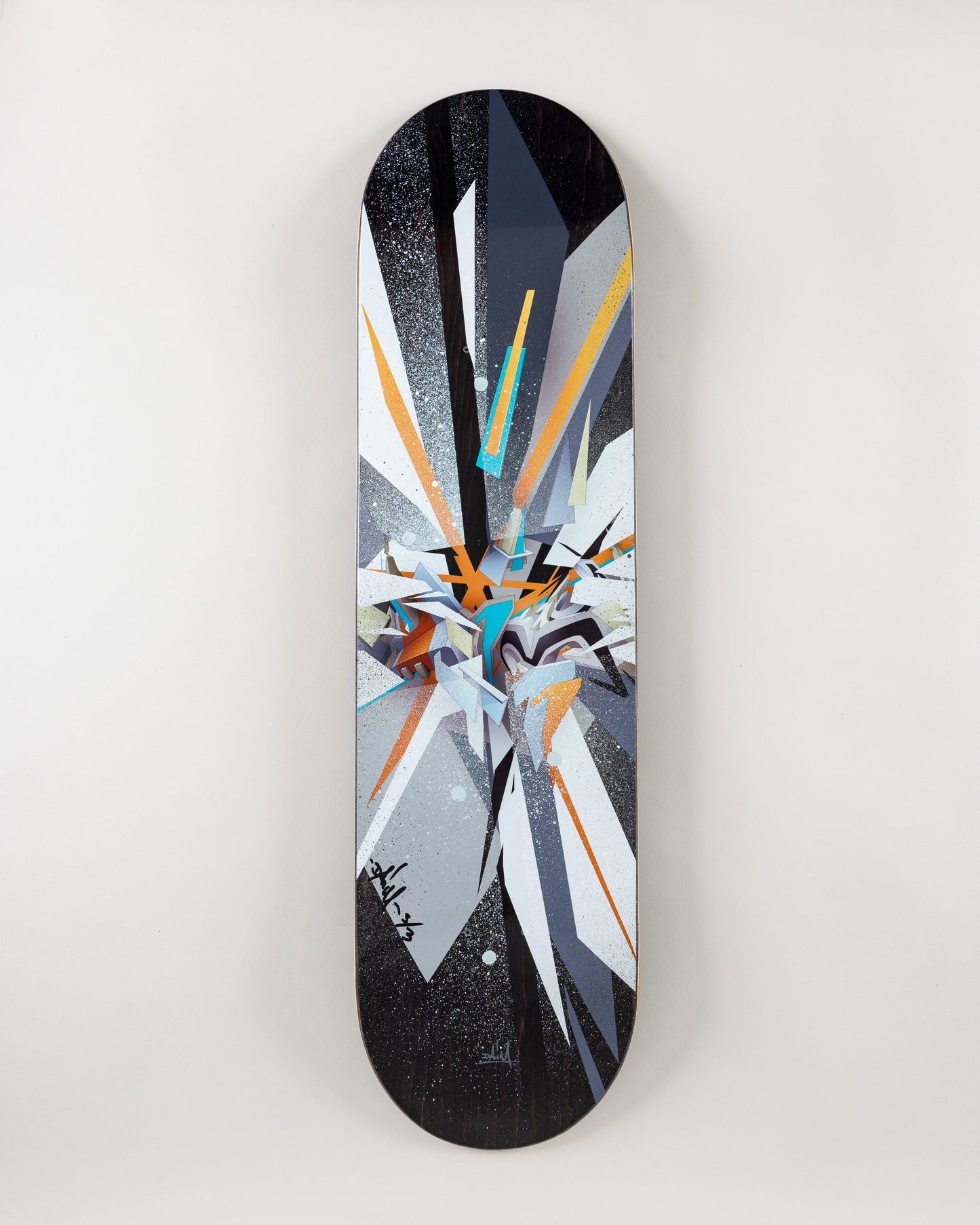 DAIM Skateboard (The black-lightstripe spraypaint edition of 3)