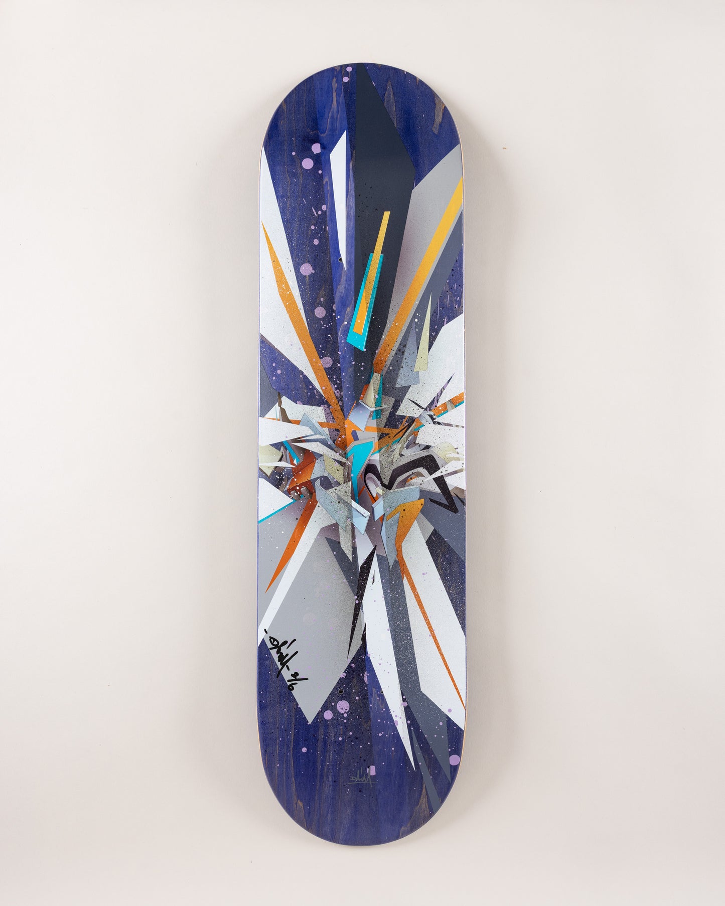 DAIM Skateboard (The purple-stripe spraypaint edition)