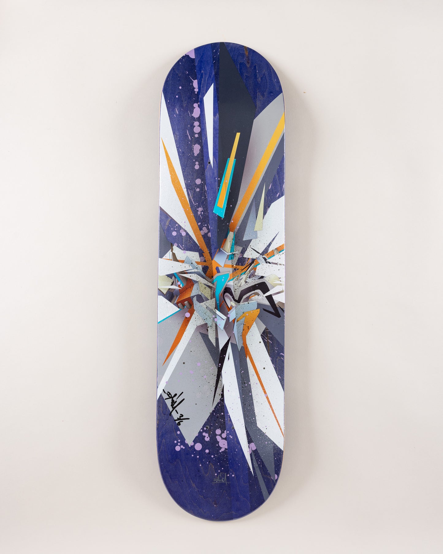 DAIM Skateboard (The purple-stripe spraypaint edition)