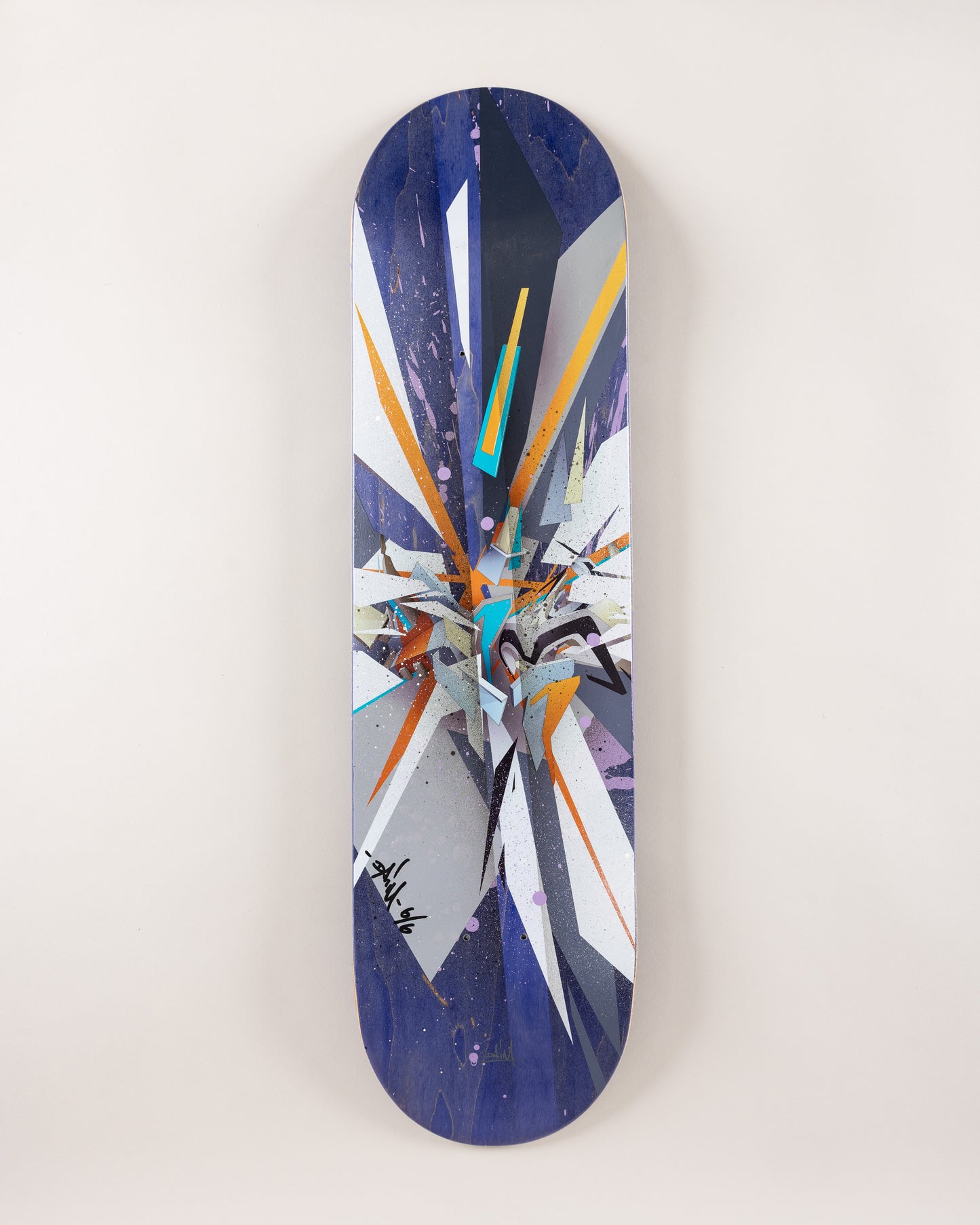 DAIM Skateboard (The purple-stripe spraypaint edition)