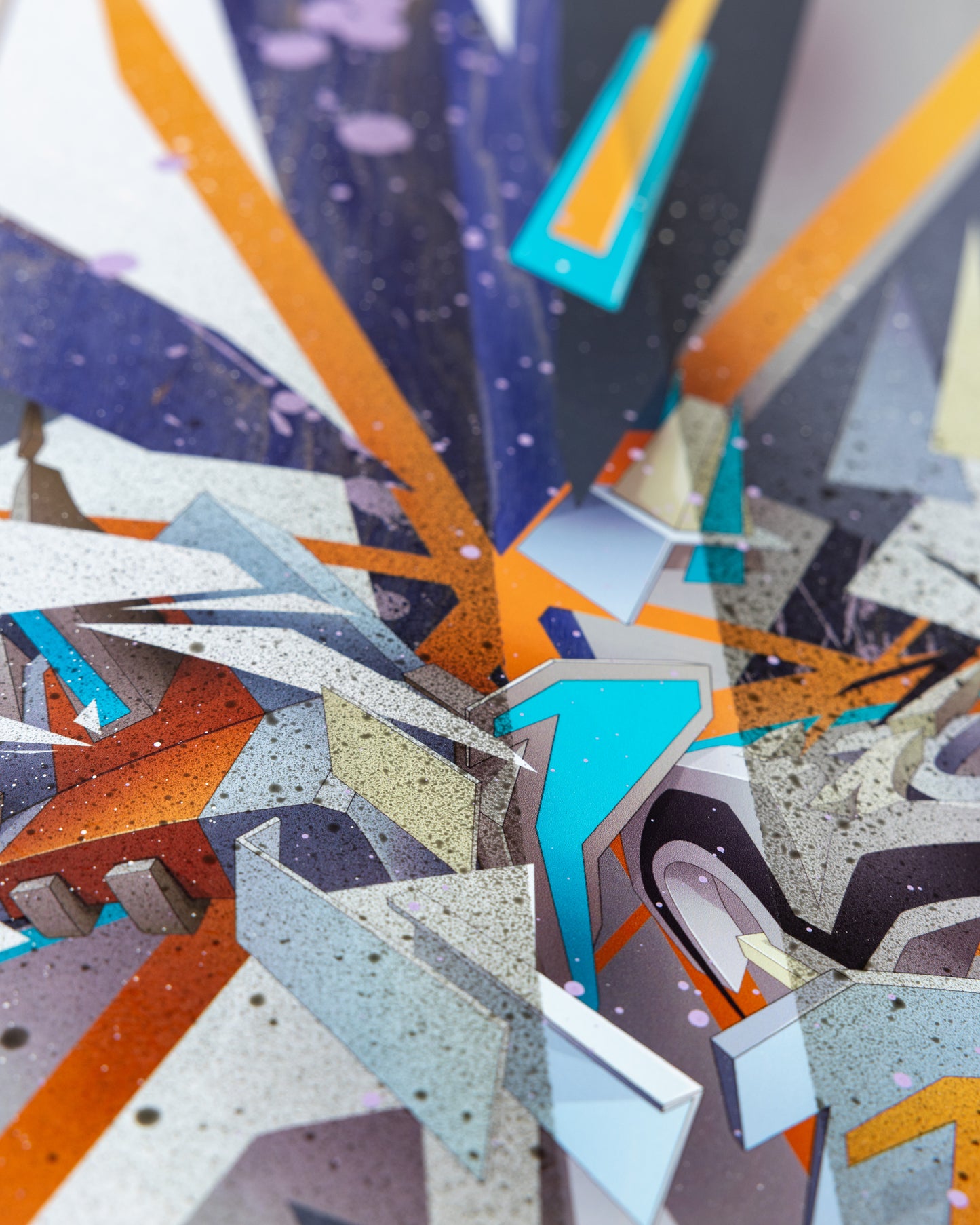 DAIM Skateboard (The purple-stripe spraypaint edition)