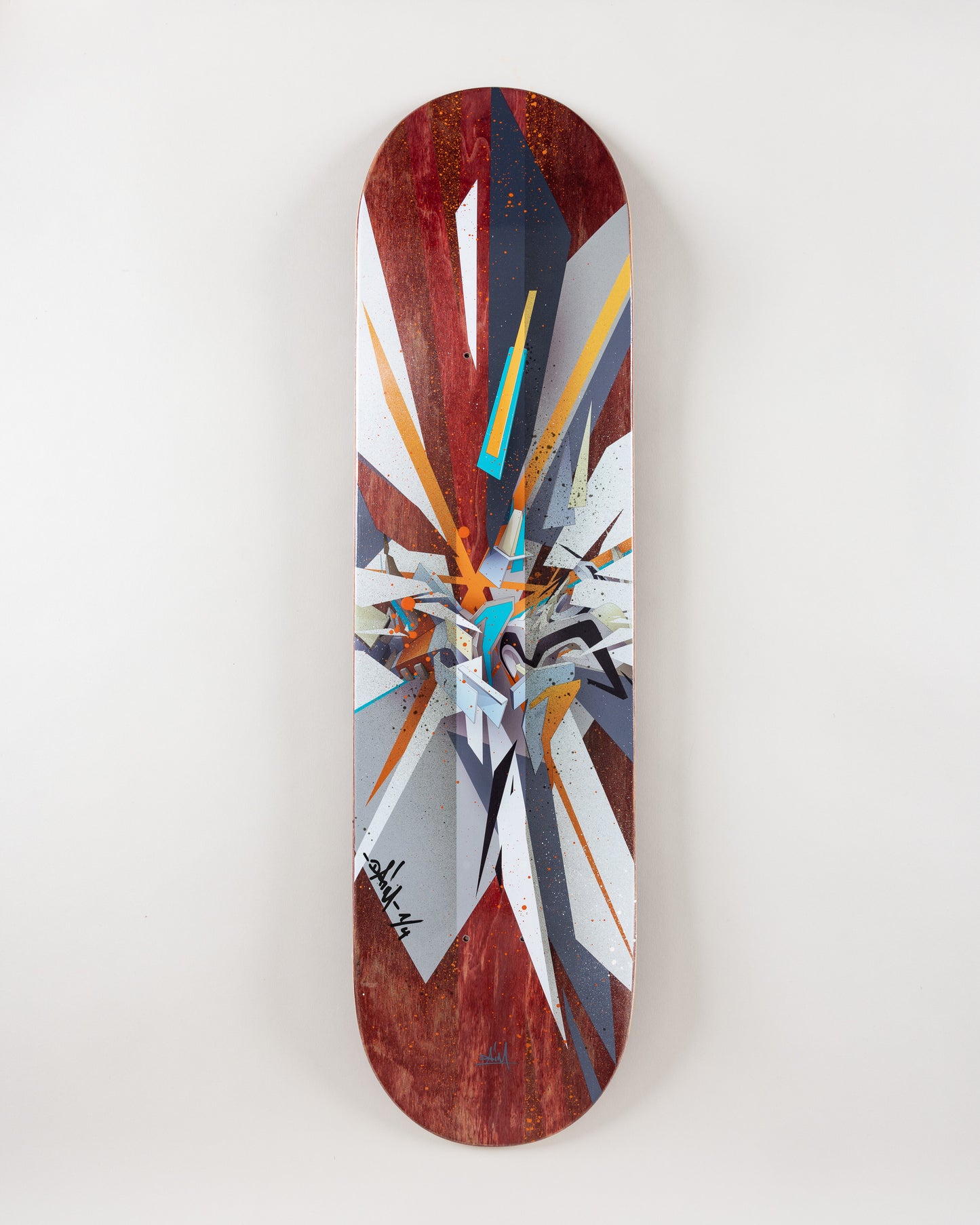 DAIM Skateboard  (The red-stripe spraypaint edition)