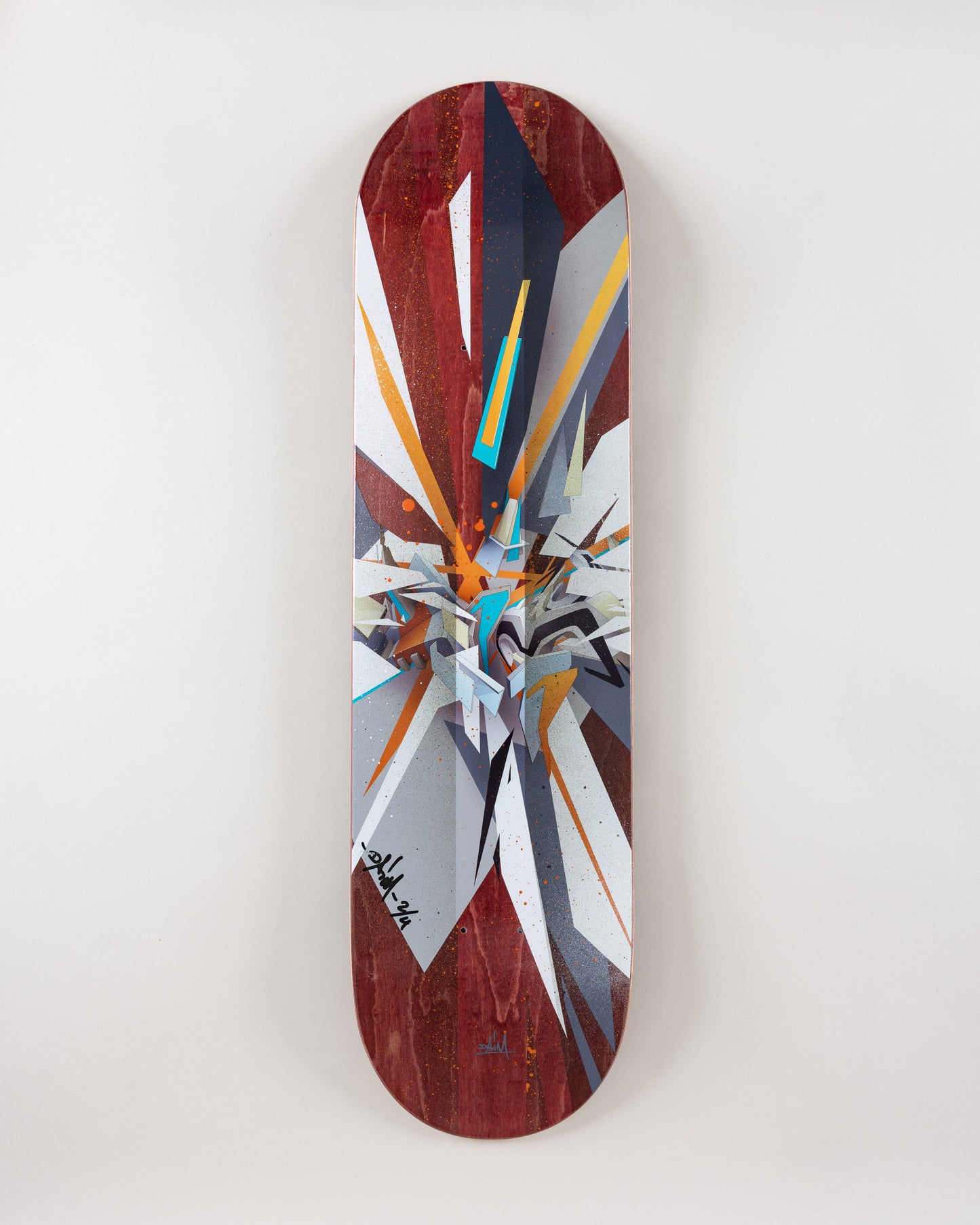 DAIM Skateboard  (The red-stripe spraypaint edition)
