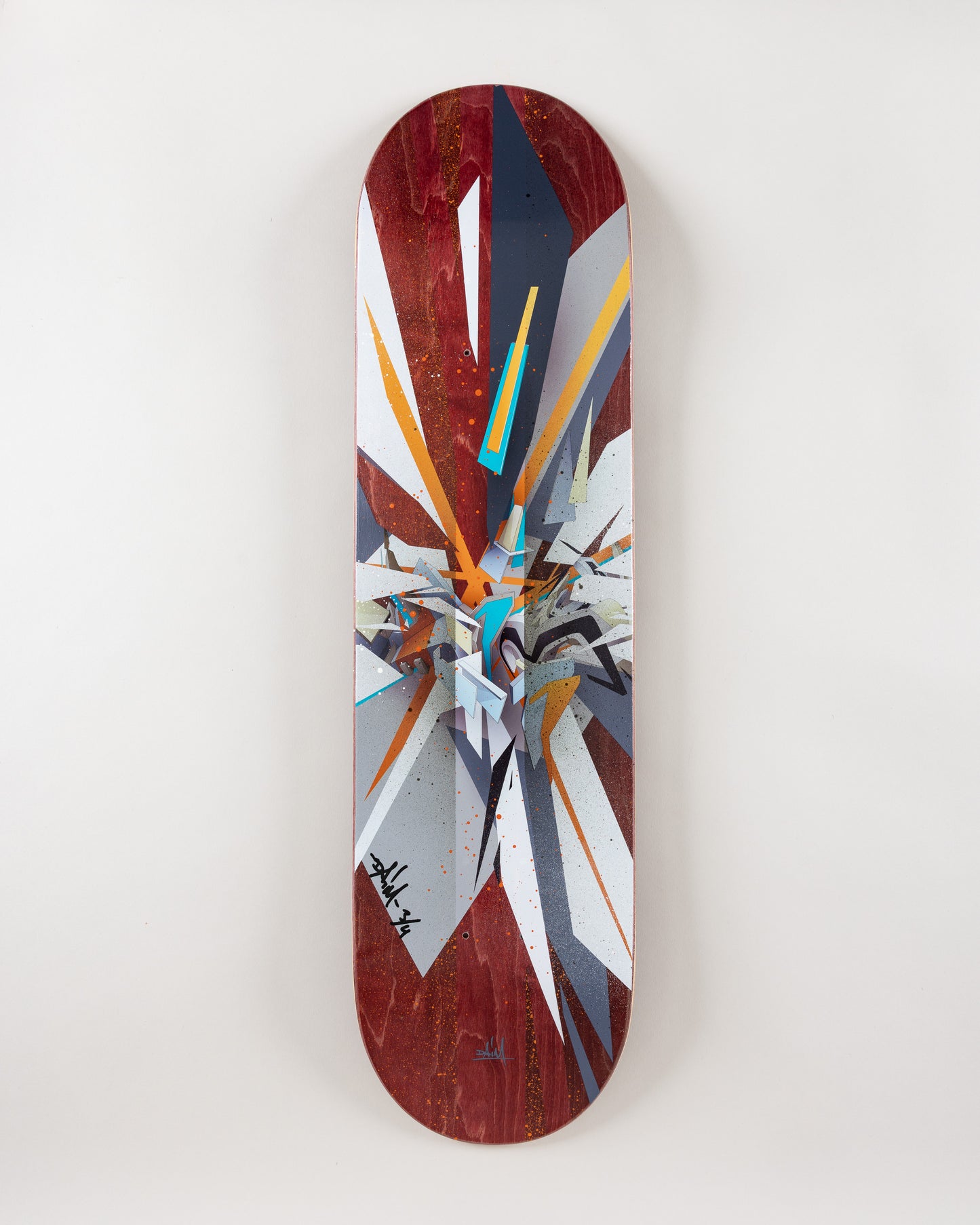 DAIM Skateboard  (The red-stripe spraypaint edition)